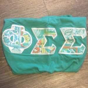 Phi Sigma Sigma sorority Letter T shirt